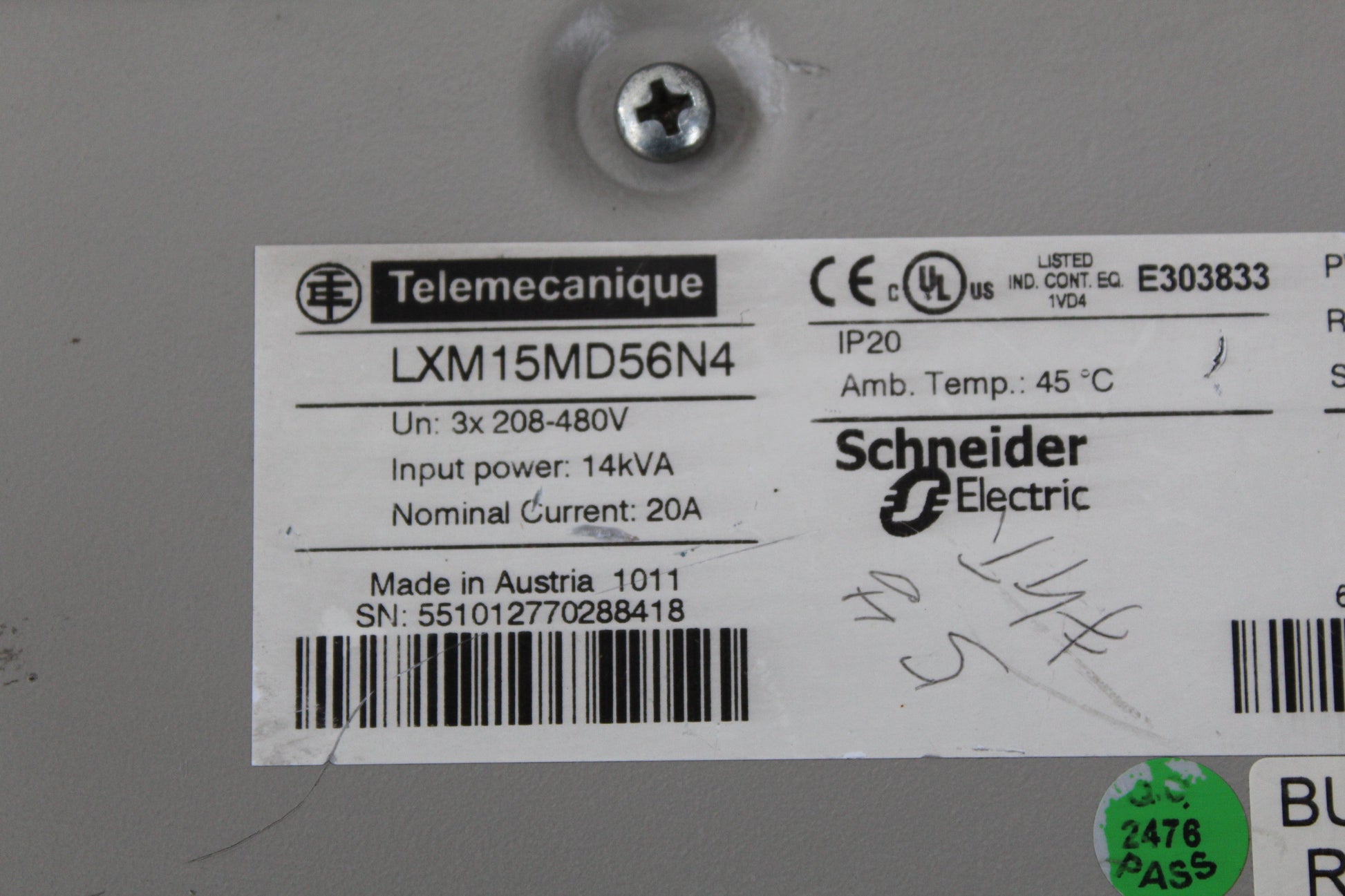 Schneider LXM15MD56N4 Lexium Servo Drive 208-480av - Pulingma Automation