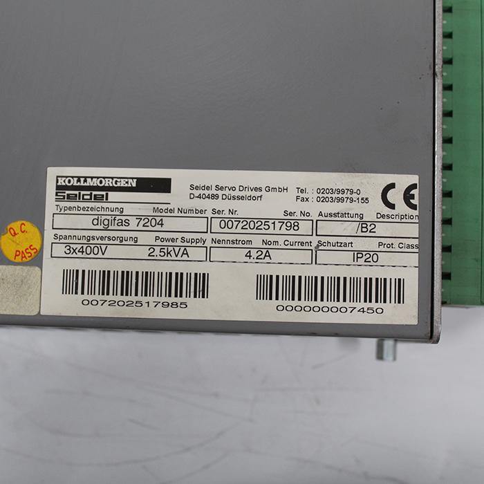 Kollmorgen Servo Driver digifas 7204 Used In Good Condition - Pulingma Automation