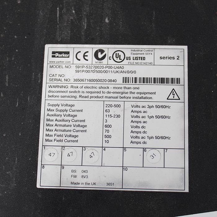 Parker 591P-53270020-P00-U4A0 DC Speed Regulator - Pulingma Automation