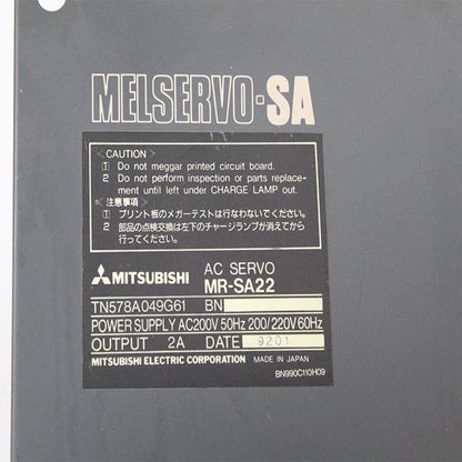 Mitsubishi MR-SA22 AC Servo Drive AC200V 50Hz 200/220V 60Hz - Pulingma Automation