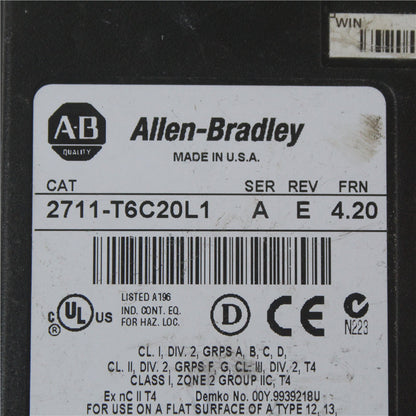 Allen-Bradley 2711-T6C20L1 Touch Screen