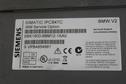 Siemens 6BK1800-8BM12-1XA0 Simatic IPC847C 36M Service Option - Pulingma Automation