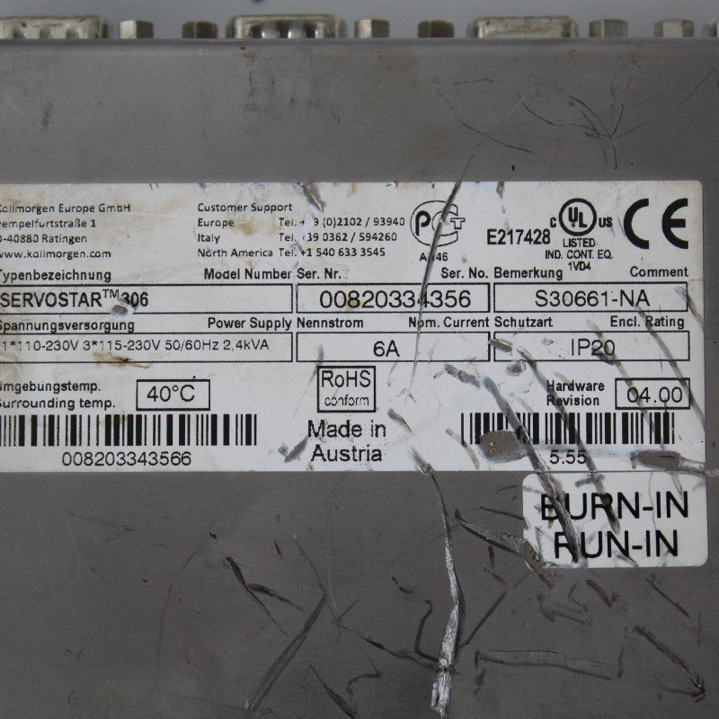 Kollmorgen SERVOSTAR TM306 S30661-NA Servo Driver