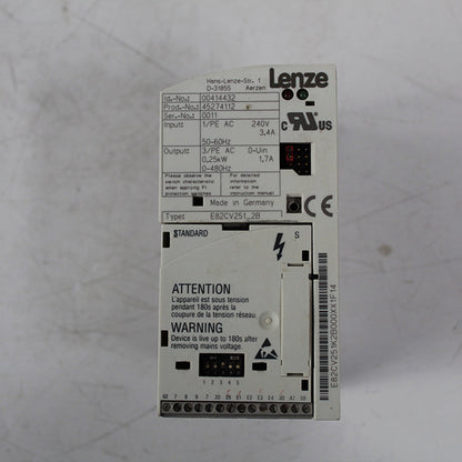 Lenze E82CV251-2B Inverter 240V 250W - Pulingma Automation