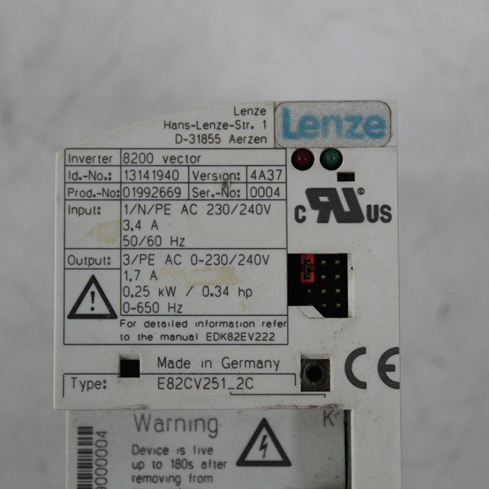 Lenze E82CV251-2C 8200 Vector Inverter 250W - Pulingma Automation