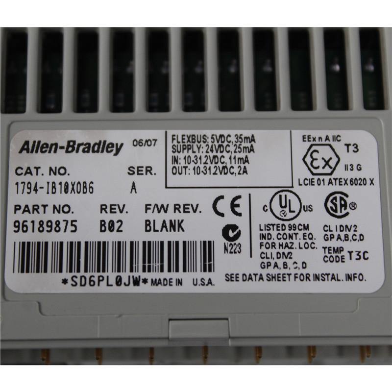 Allen Bradley 1794-IB10XOB6 I/O Module Ser A REV B02 - Pulingma Automation