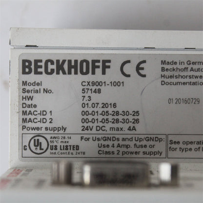 Beckhoff CX9001-1001 CX9000-N000  CX9000-N030 CPU Module