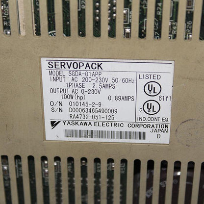 YASKAWA SGDA-01APP Servo Drive Input AC200-230V - Pulingma Automation