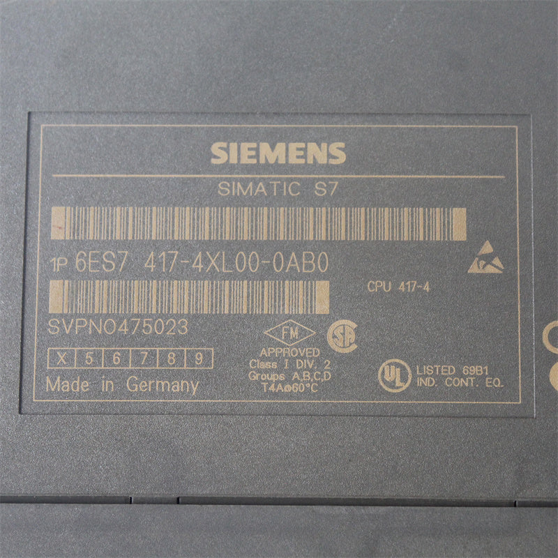 SIEMENS 6ES7417-4XL00-0AB0 CPU417-4 Processor Module