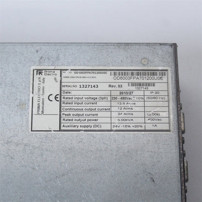Prima Electro OD6003FPA701200U0C Servo Driver