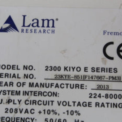 Lam Research 2300KIYO E SERIES 853-044013-334 Controller