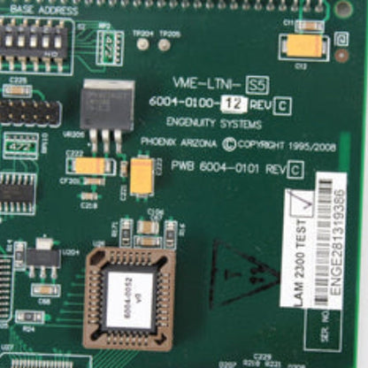 Lam Research 605-707109-012 6004-0100-12 VMELINI-S5 Semicondutor Baseboard