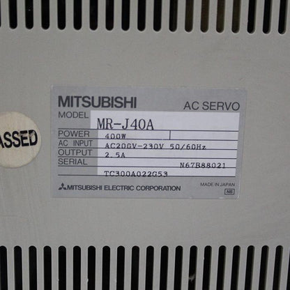 Mitsubishi MR-J40A AC Servo Drive 400W 200-230V - Pulingma Automation