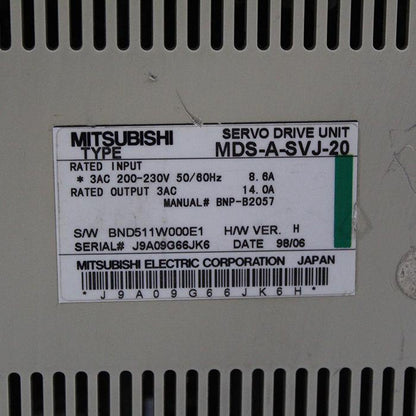 Mitsubishi MDS-A-SVJ-20 Servo Drive UNIT Input 200-230V - Pulingma Automation