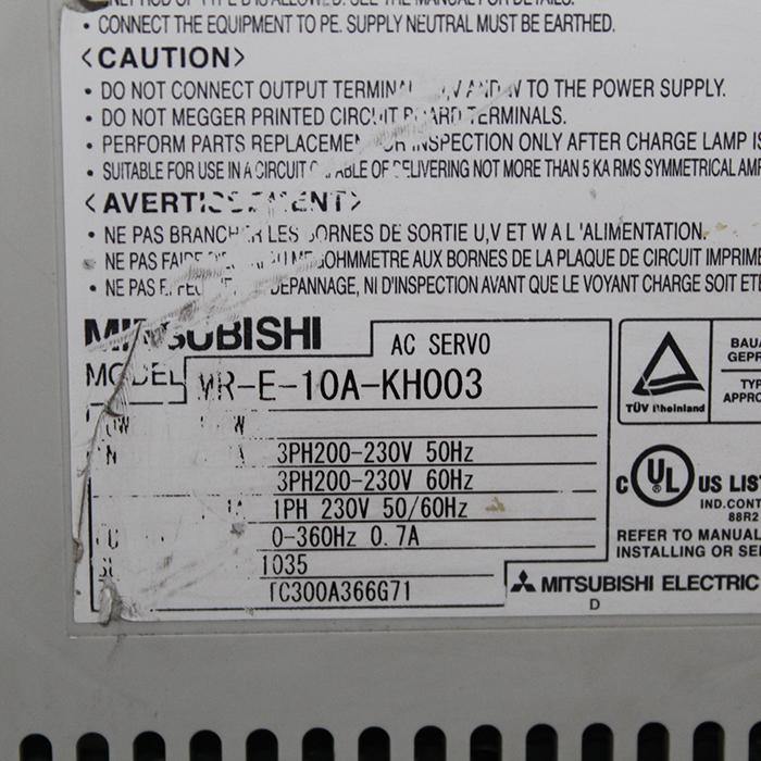 Mitsubishi MR-E-10A-KH003 AC Servo Drive Input 200-230V - Pulingma Automation