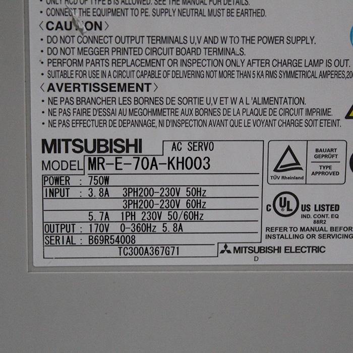 Mitsubishi MR-E-70A-KH003 AC Servo Drive 750W Input 200-230V - Pulingma Automation