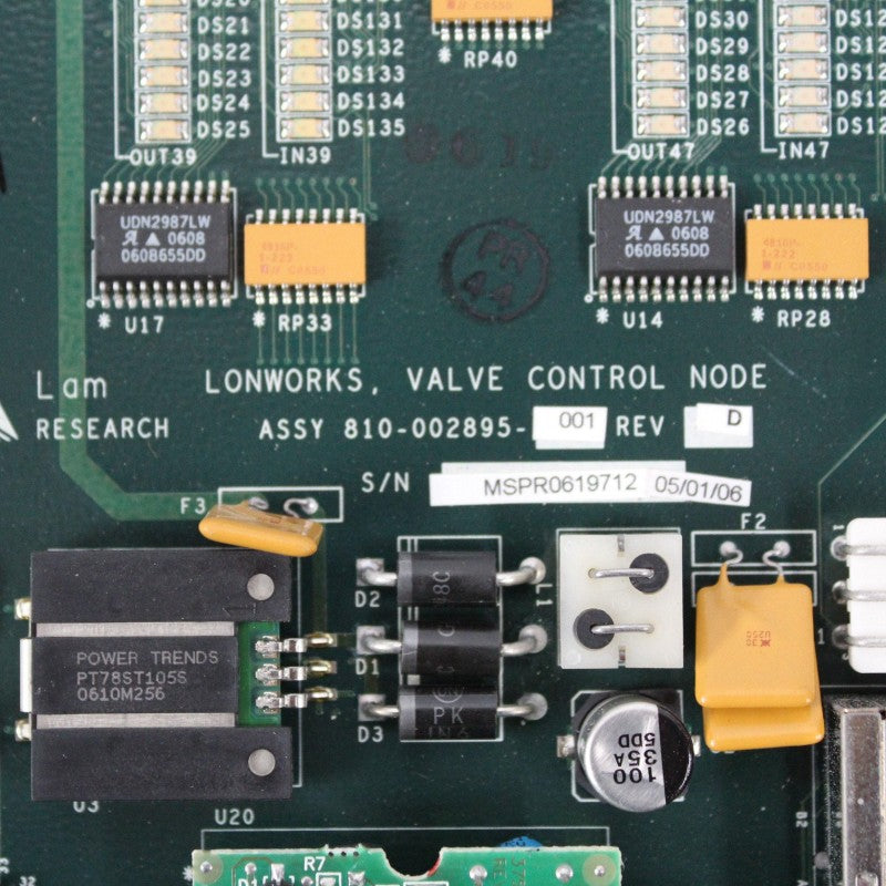 Lam Research 810-002895-001 Semiconductor Lonworks Valve Control Node Board