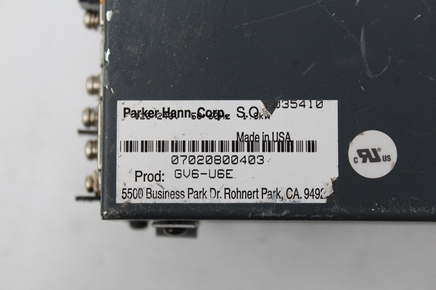 Parker GV6-U6E Servo Drive Input 120/240V - Pulingma Automation