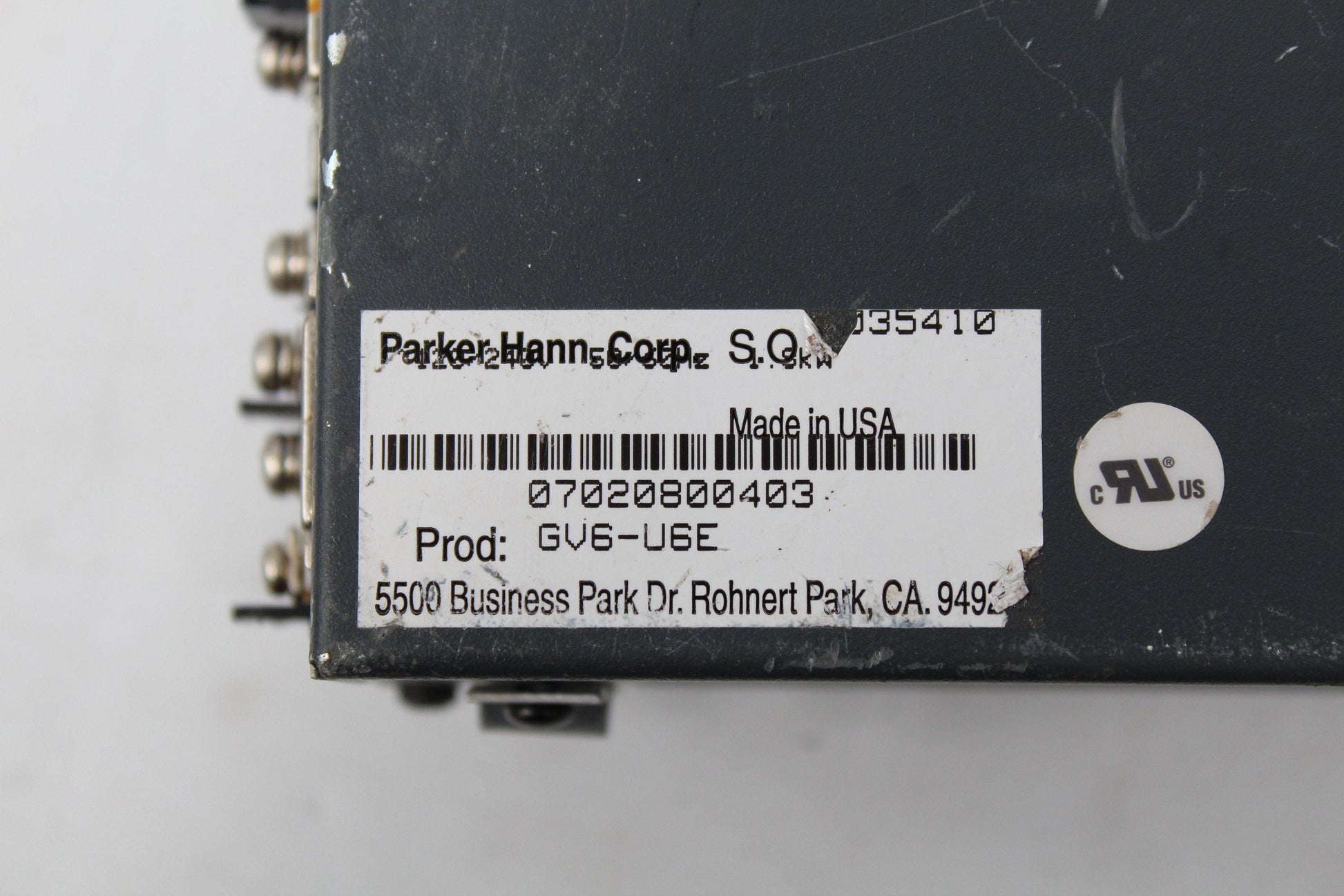 Parker GV6-U6E Servo Drive Input 120/240V - Pulingma Automation