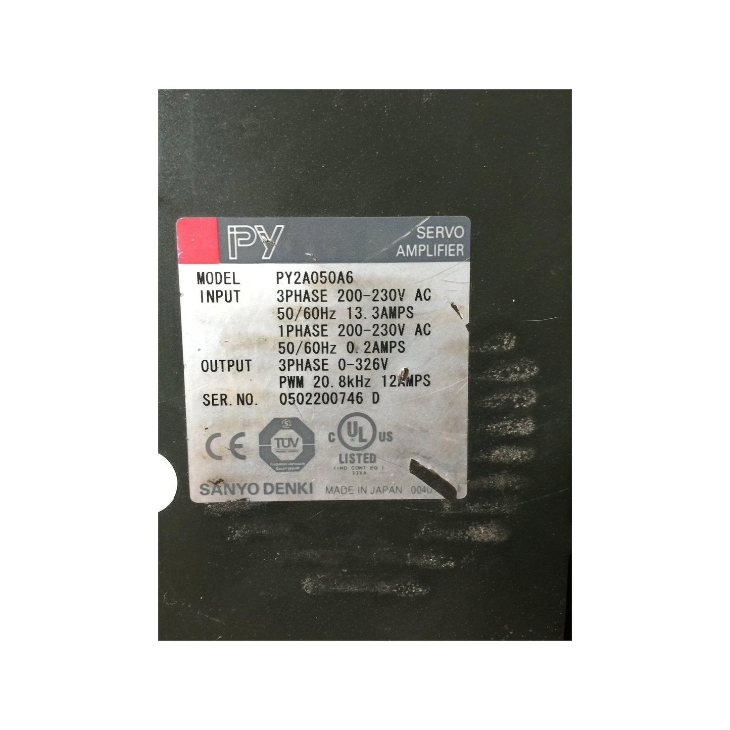 SANYO Servo Drive PY2A050A6 Used In Good Condition - Pulingma Automation
