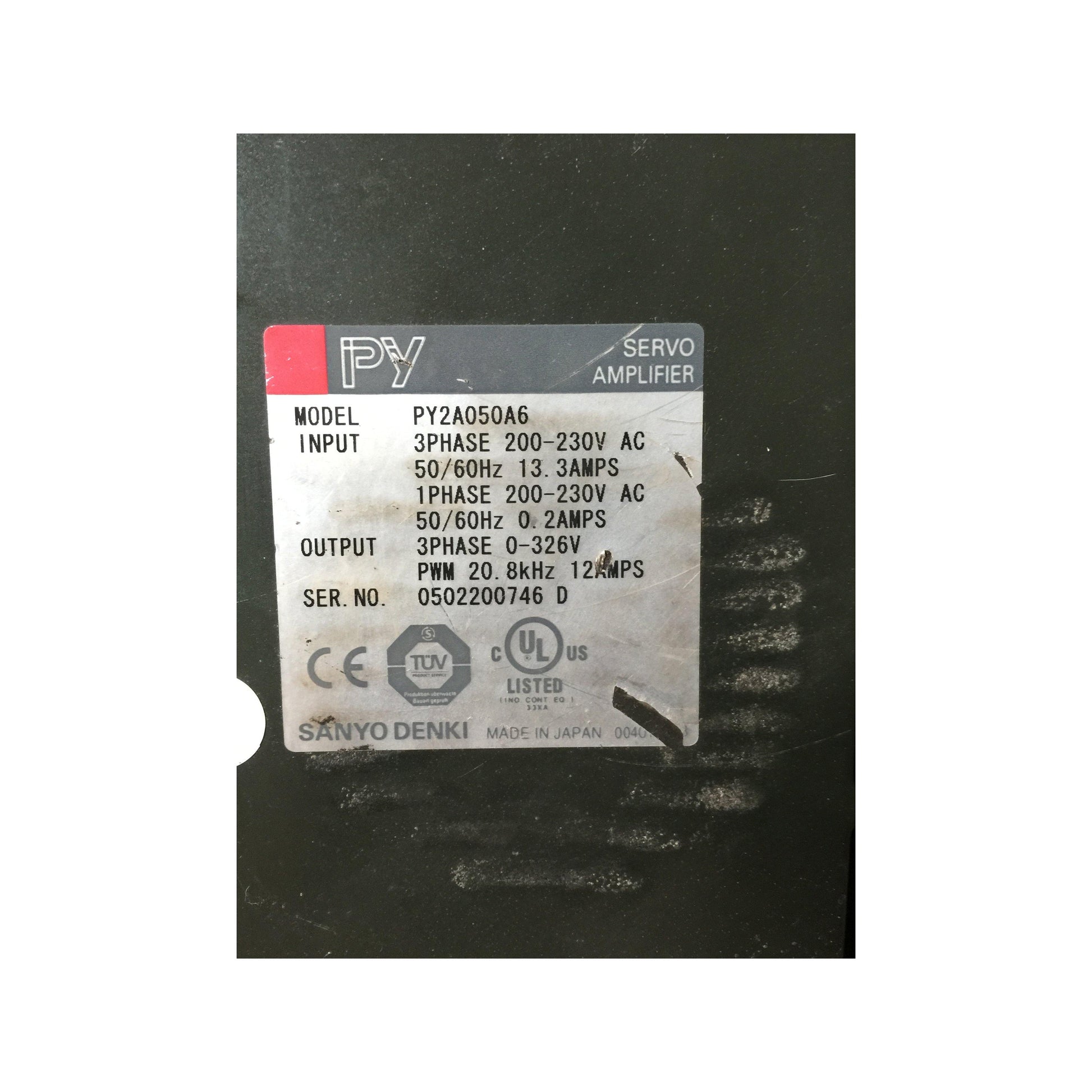 SANYO Servo Drive PY2A050A6 Used In Good Condition - Pulingma Automation
