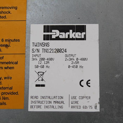 Parker TWIN5NS TN12120024 Servo Drive 200/480V 12.12A 50/60Hz - Pulingma Automation