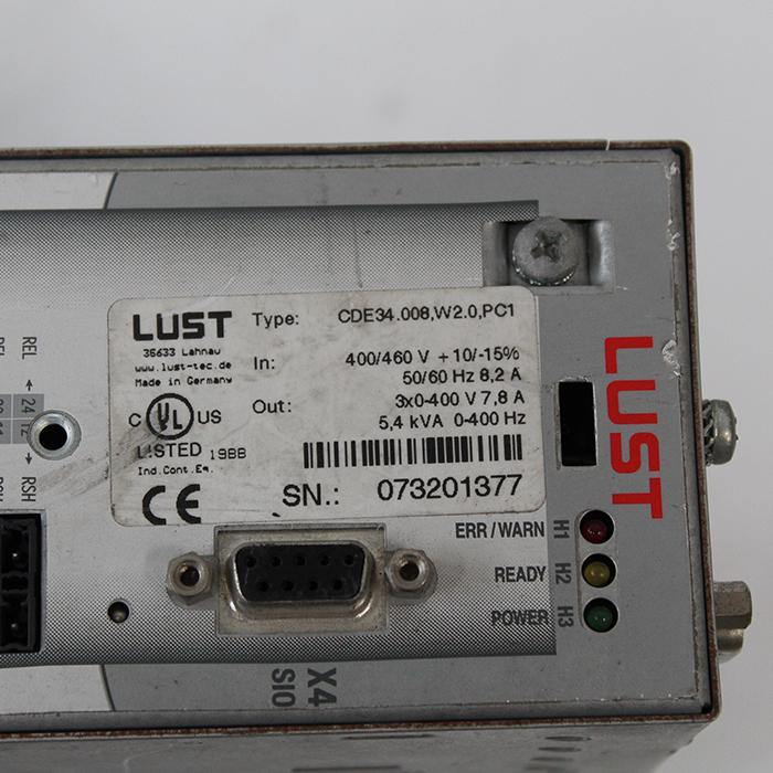 Lust CDE34.008.W2.0.PC1 Servo Drive Input 400/460V - Pulingma Automation