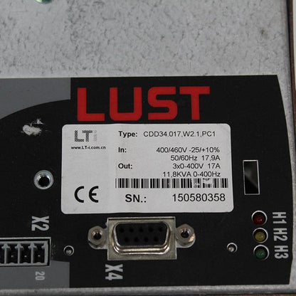 Lust CDD34.017.W2.1.PC1 Servo Drive Input 400/460V - Pulingma Automation