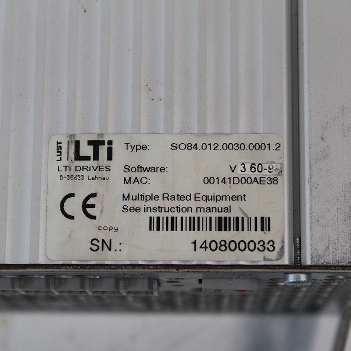Lust SO84.012-0030.0001.2 Servo Drive Input 3x400V - Pulingma Automation