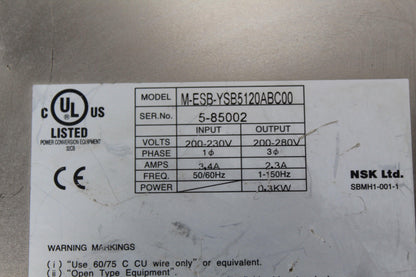 NSK ESB-YSB5120ABC00-03 Servo Drive Series 5-85002 - Pulingma Automation