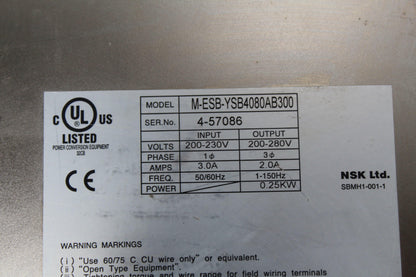 NSK ESB-YSB4080AB300-03 Servo Drive Series 4-57086-700 - Pulingma Automation