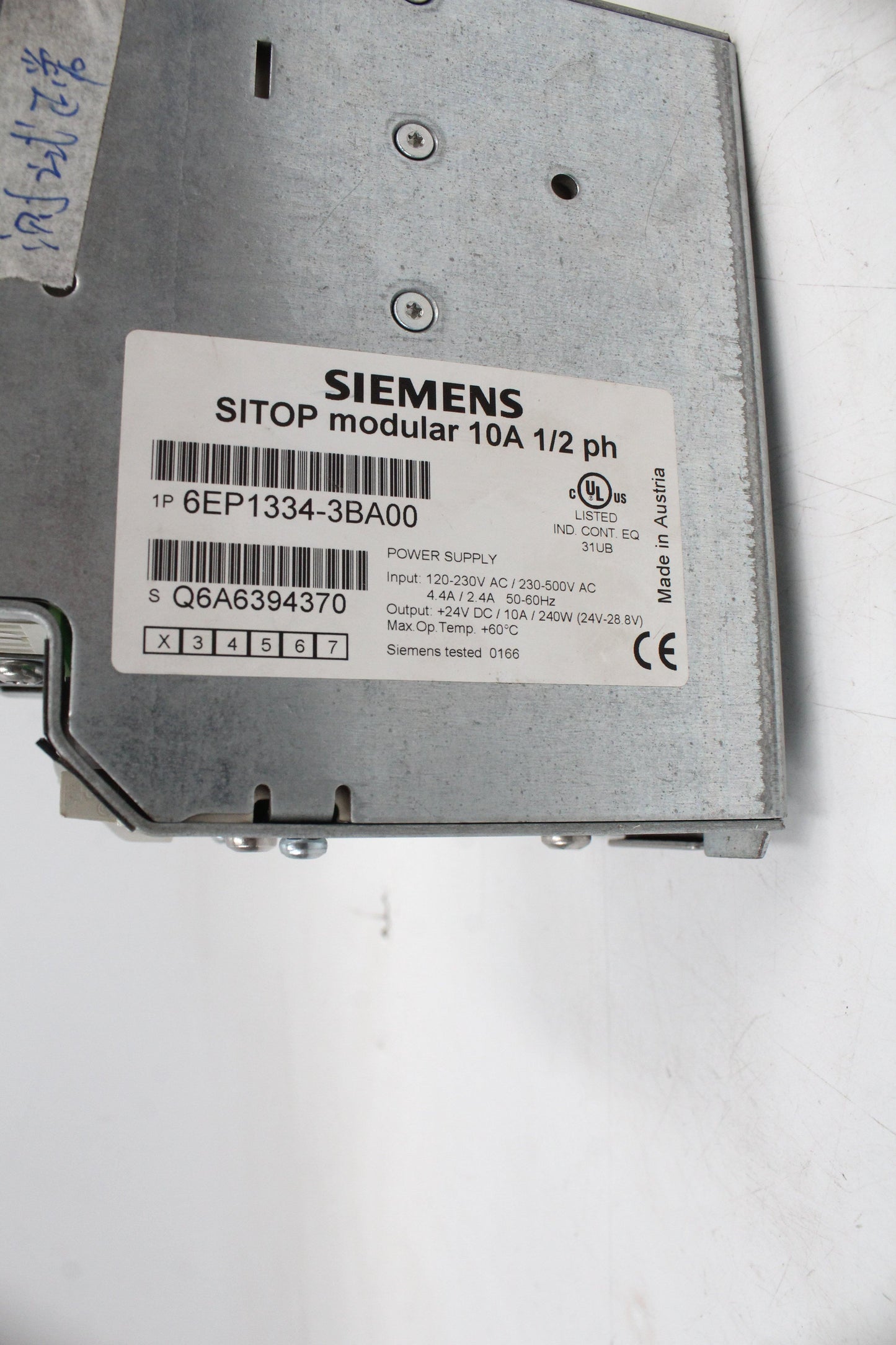 SIEMENS 6EP1334-3BA00 Power Supply 10A 1/2PH - Pulingma Automation