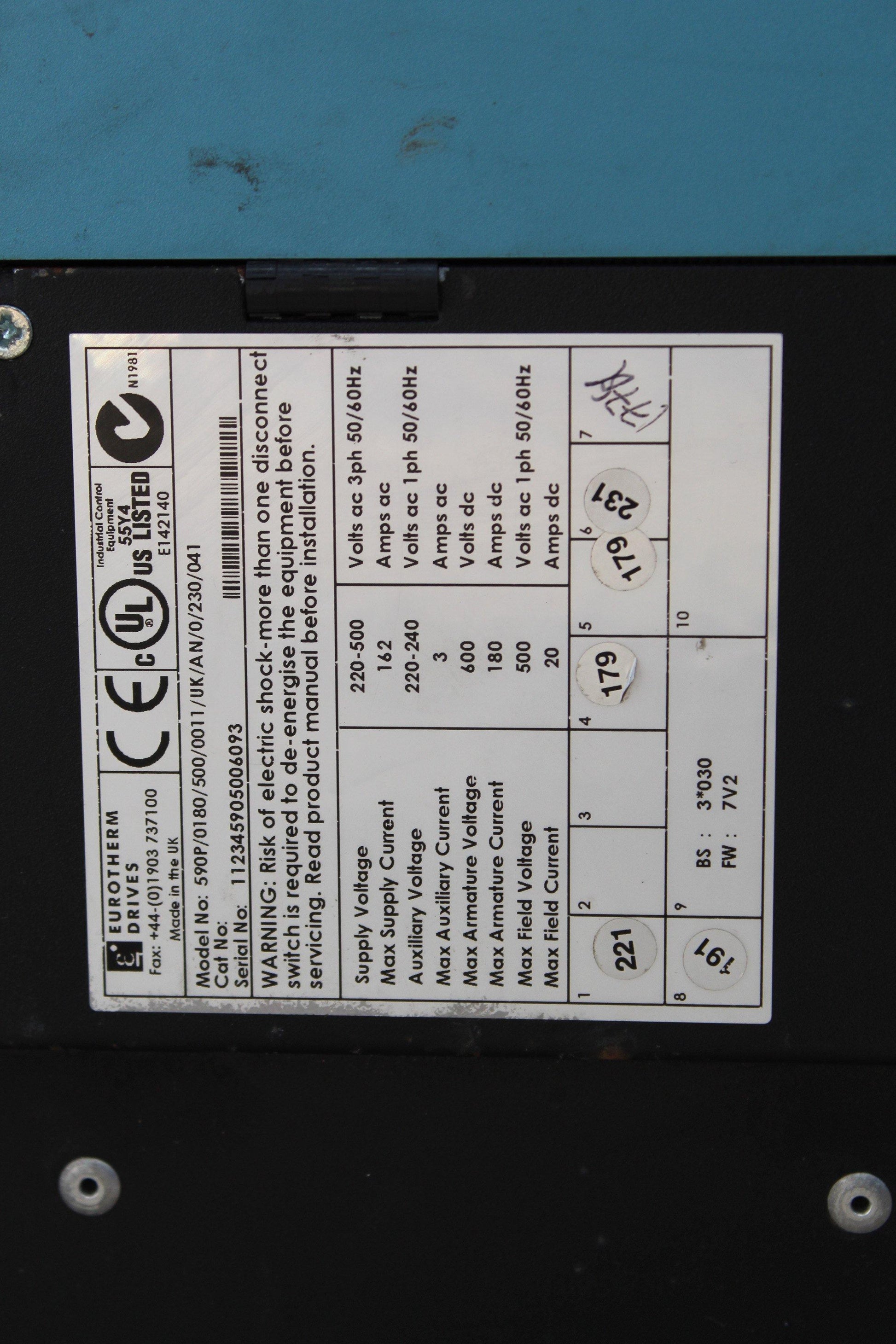 Parker 590P/0180/500/0011 Inverter - Pulingma Automation