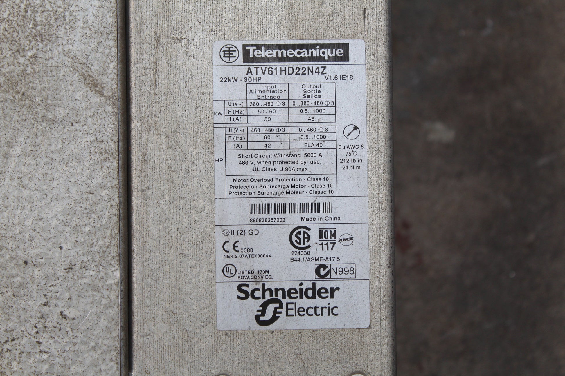 Schneider ATV61HD22N4Z Inverter 22kW - Pulingma Automation