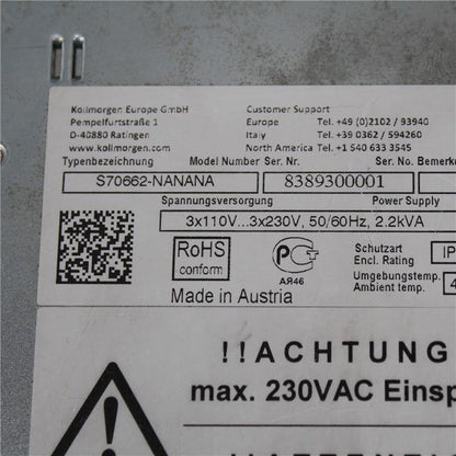 Kollmorgen S70662-NANANA Servo Driver - Pulingma Automation