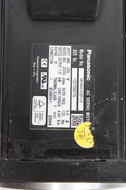 Panasonic MHMA102P1H AC Servo Motor Input 200V 1kW - Pulingma Automation