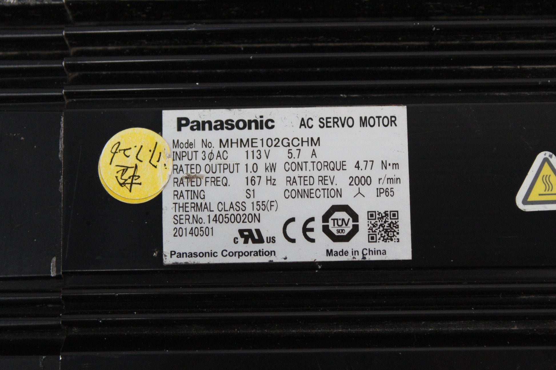 Panasonic MHME102GCHM AC Servo Motor Input 113V 1.0kW - Pulingma Automation