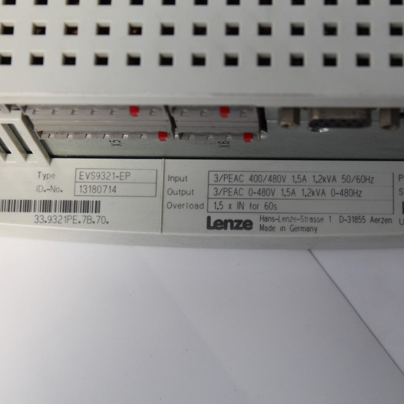 Lenze EVS9321-EP Servo Drive Input 400/480V