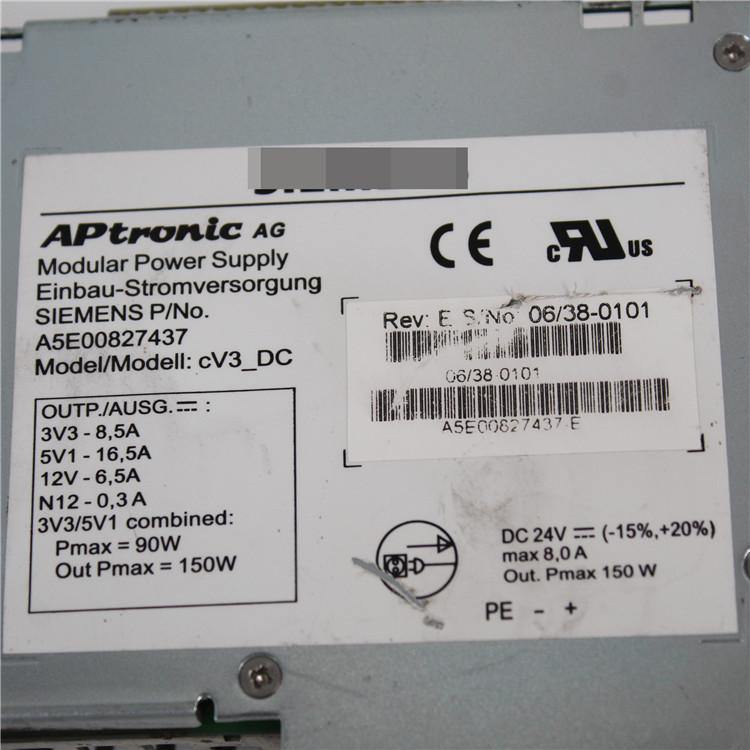 SIEMENS A5E00827437 A5E00827437-E DC24V 8A Power Supply - Pulingma Automation