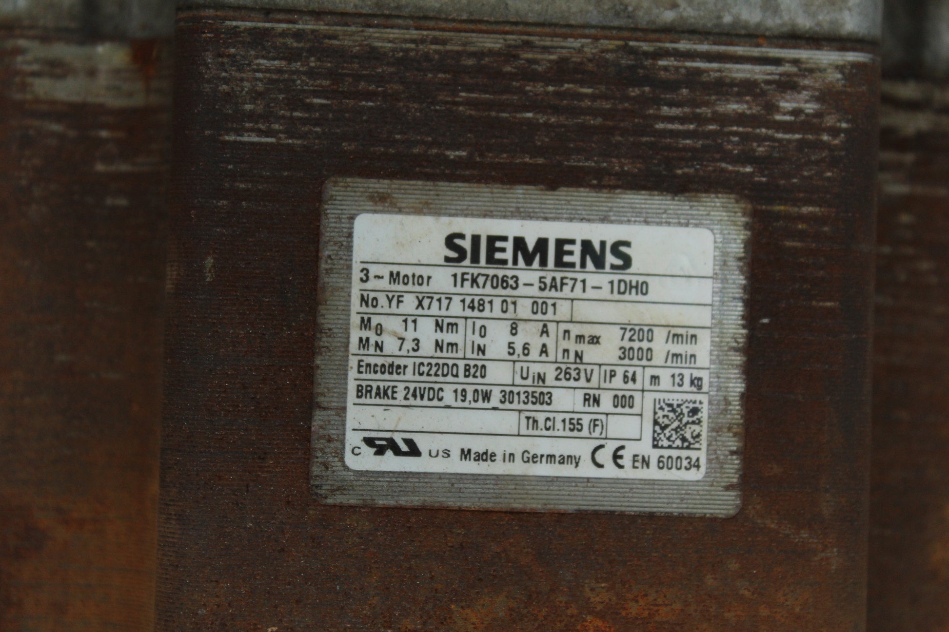 Siemens 1FK7063-5AF71-1DH0 Servo Motor - Pulingma Automation