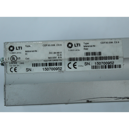 Lust CDF30.008.C3.6 Servo Drive Inpur DC 24-48V
