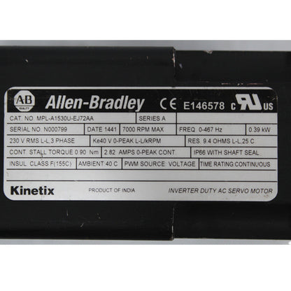 Allen Bradley MPL-A1530U-EJ72AA Servo Motor