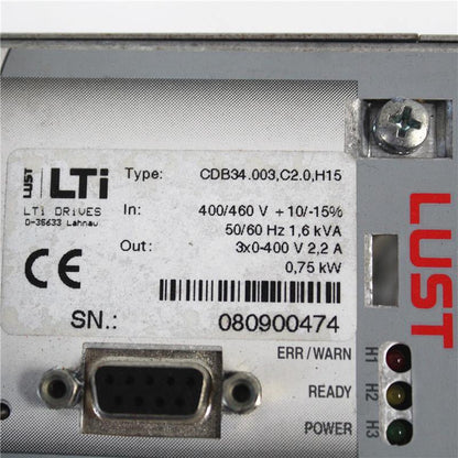 Lust CDB34.003.C2.0.H15 Servo Drive Input 400/460V - Pulingma Automation