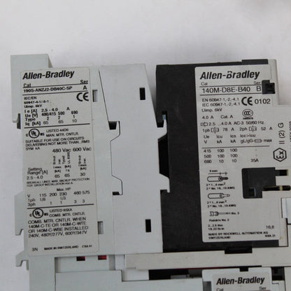 Allen Bradley  190S-ANZJ2-DB40C-SP  140M-D8E-B40 motor starter