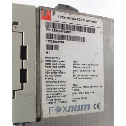 Foxnum MDLL3015N00AN0I Servo Drive 15kW 400V - Pulingma Automation
