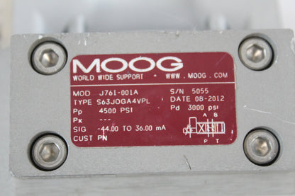 MOOG J761-001A Hydraulic Servo Valve S63JOGA4VPL - Pulingma Automation