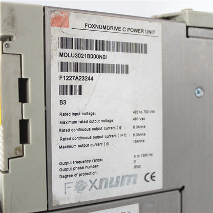 Foxnum MDLU3021B000N0I Servo Drive 480VAC - Pulingma Automation