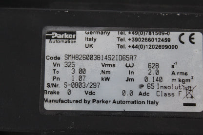 Parker SMH826003814S2ID65A7 Servo Motor - Pulingma Automation