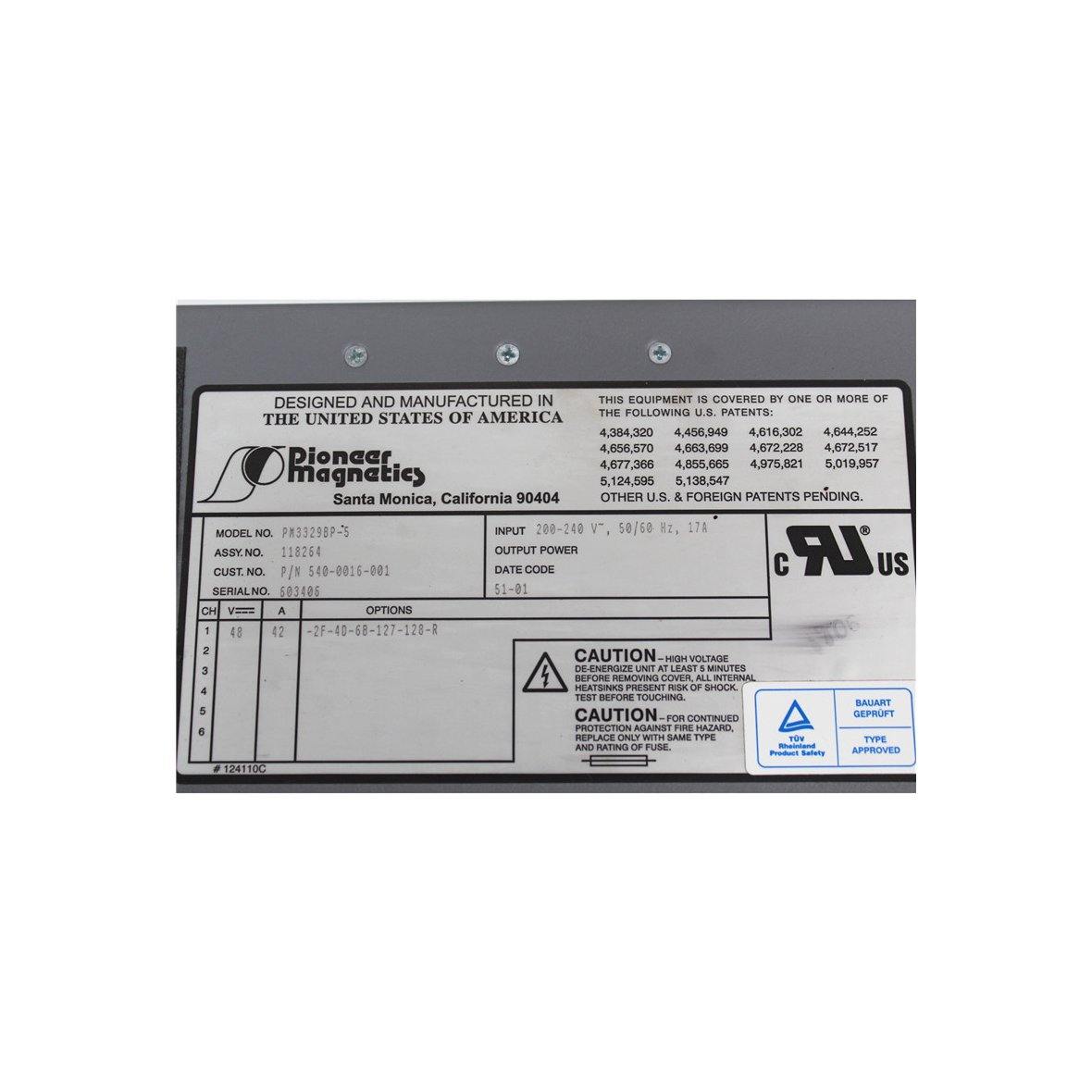 Pioneer magnetics Power Supply PM3329BP-5 P/N 540-0016-001 Used In Good Condition - Pulingma Automation