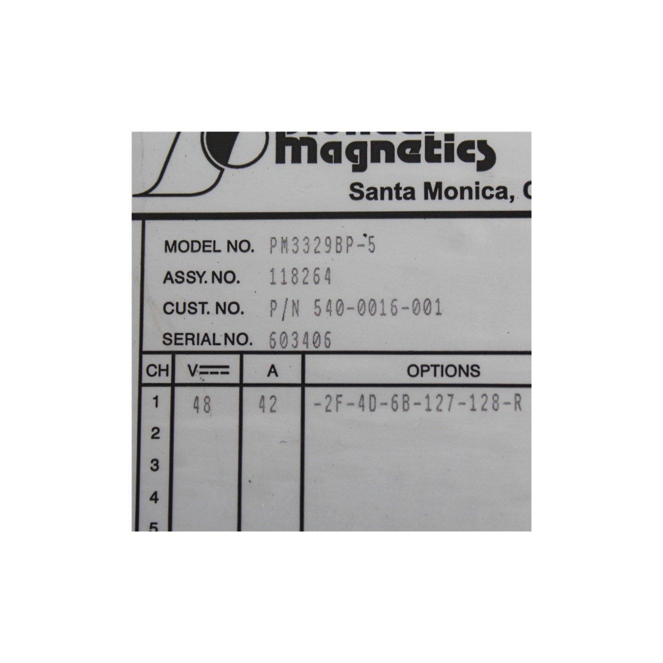 Pioneer magnetics Power Supply PM3329BP-5 P/N 540-0016-001 Used In Good Condition - Pulingma Automation